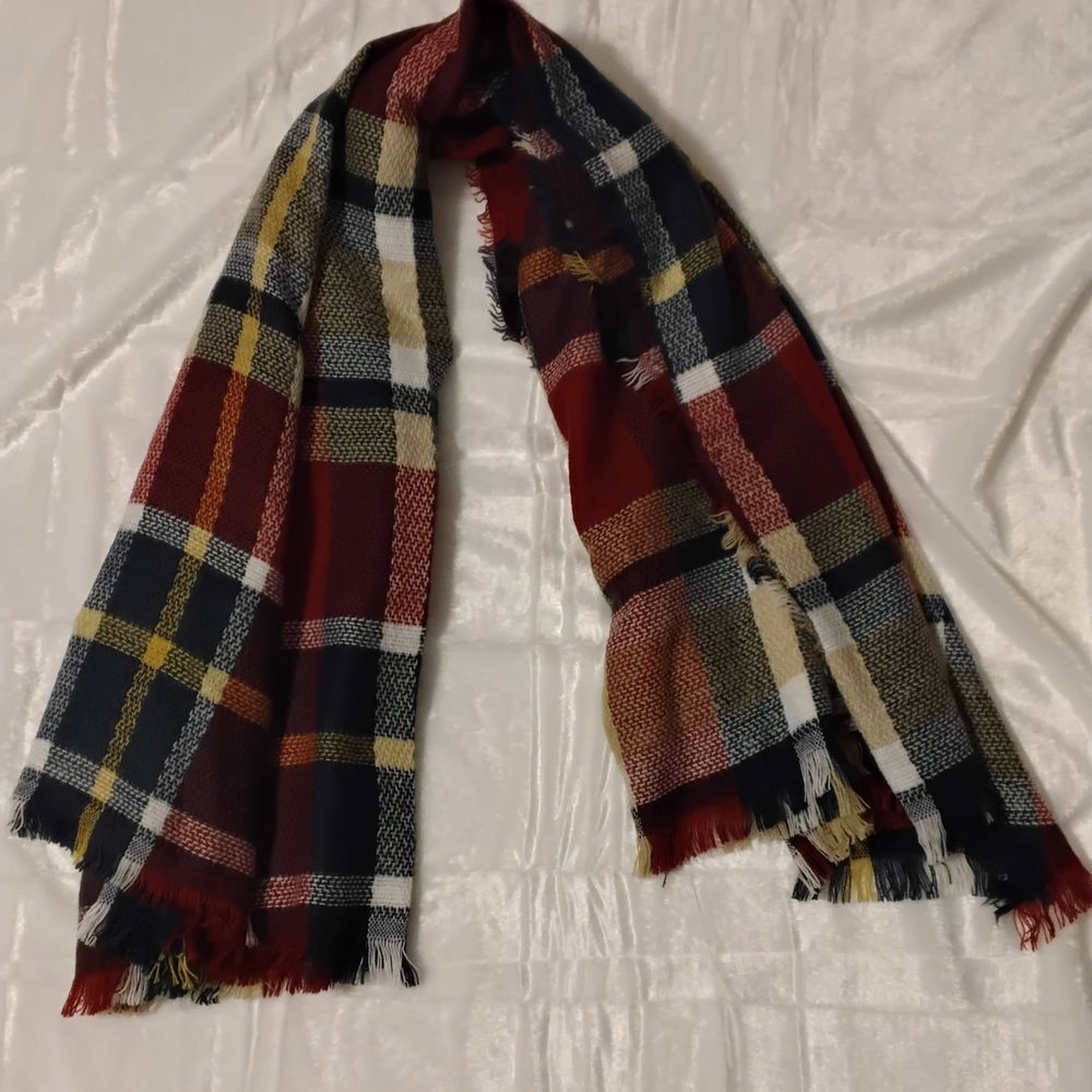 💥💥5 for 10 Elegant Plaid Scarf - Red, Black, White, Yellow